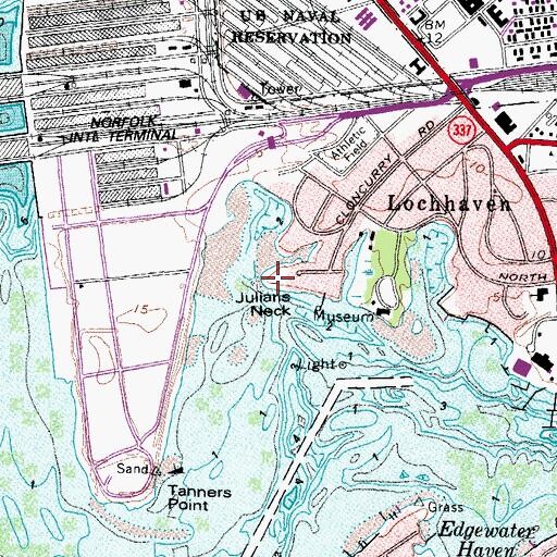 Topographic Map of Lawless Point, VA