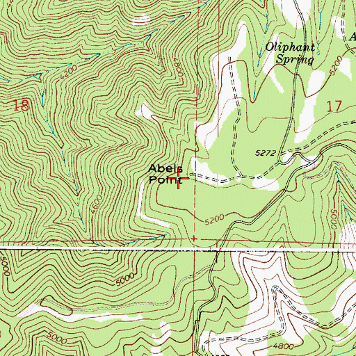 Topographic Map of Abels Point, WA