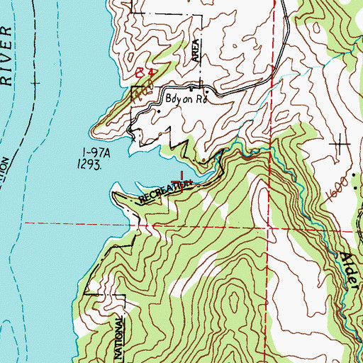 Topographic Map of Alder Creek, WA