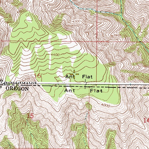 Topographic Map of Ant Flat, WA