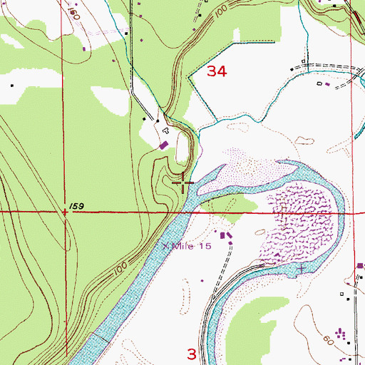 Topographic Map of Armstrong Creek, WA