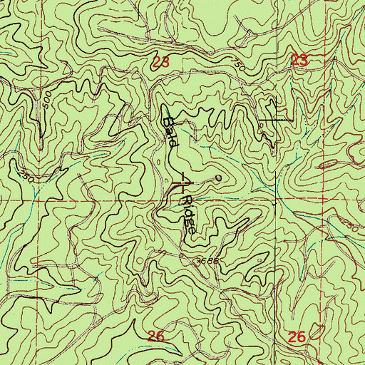Topographic Map of Bald Ridge, WA