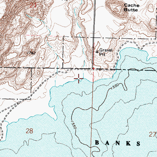 Topographic Map of Barker Canyon, WA