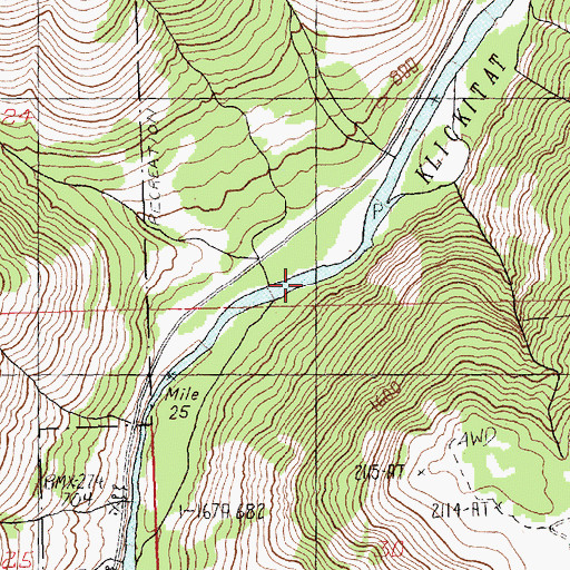 Topographic Map of Beeks Canyon, WA
