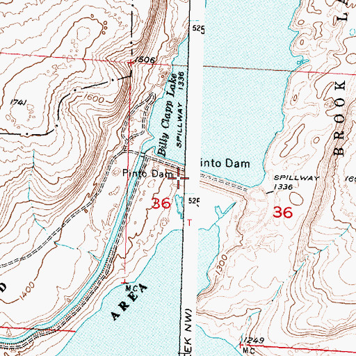 Topographic Map of Billy Clapp Lake, WA