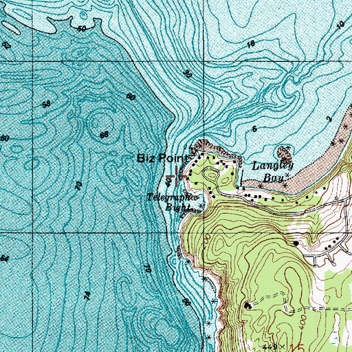 Topographic Map of Biz Point, WA