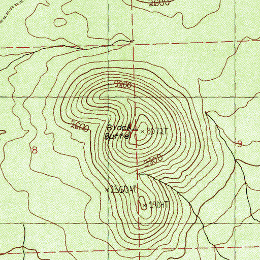 Topographic Map of Black Butte, WA