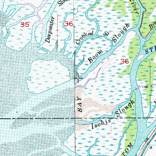 Topographic Map of Boom Slough, WA