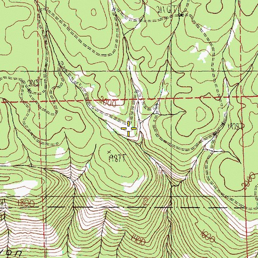 Topographic Map of Boulder Spring, WA