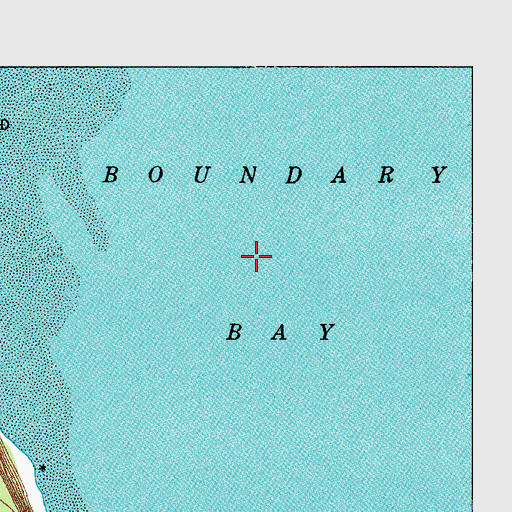 Topographic Map of Boundary Bay, WA