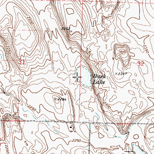 Topographic Map of Buck Lake, WA