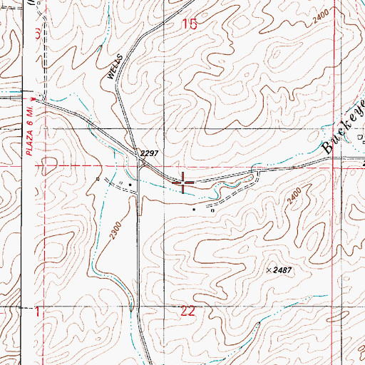 Topographic Map of Buckeye School, WA