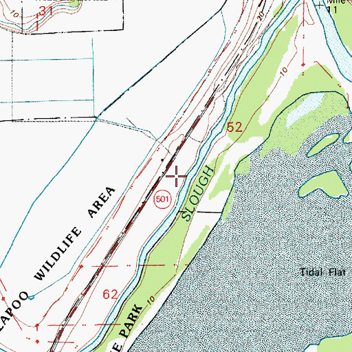 Topographic Map of Buckmire Slough, WA