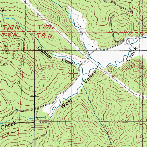 Topographic Map of Cadman Creek, WA