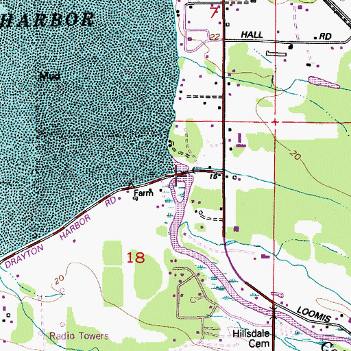 Topographic Map of California Creek, WA