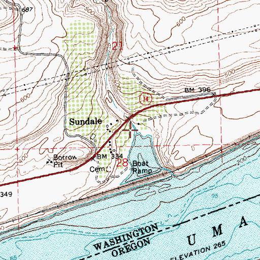 Topographic Map of Chapman Creek, WA