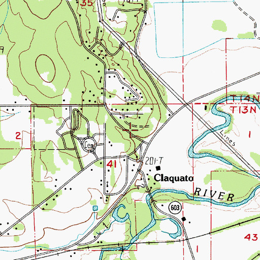 Topographic Map of Claquato Cemetery, WA