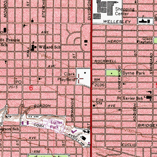 Topographic Map of Clark Playfield, WA