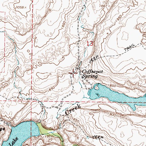 Topographic Map of Coffeepot Spring, WA