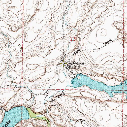 Topographic Map of Coffeepot Spring, WA