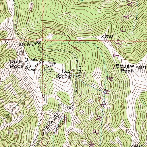 Topographic Map of Cold Spring, WA