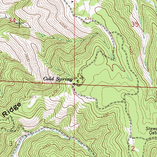 Topographic Map of Cold Spring, WA