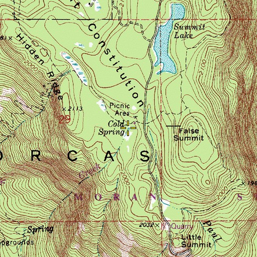 Topographic Map of Cold Spring, WA