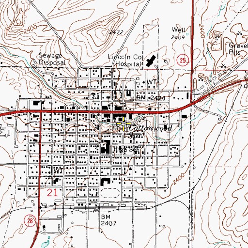 Topographic Map of Cotton Spring, WA