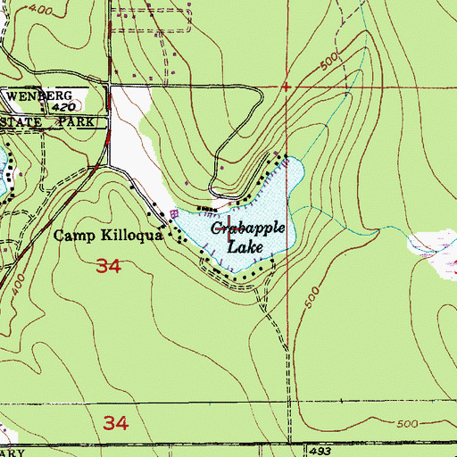 Topographic Map of Crabapple Lake, WA