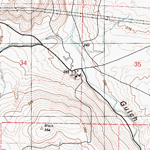 Topographic Map of De Ruwe Farm, WA
