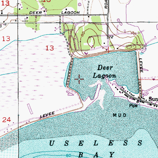 Topographic Map of Deer Lagoon, WA