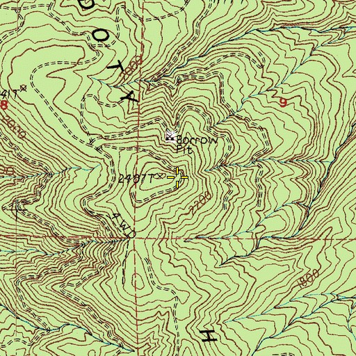 Topographic Map of Doty Hills, WA