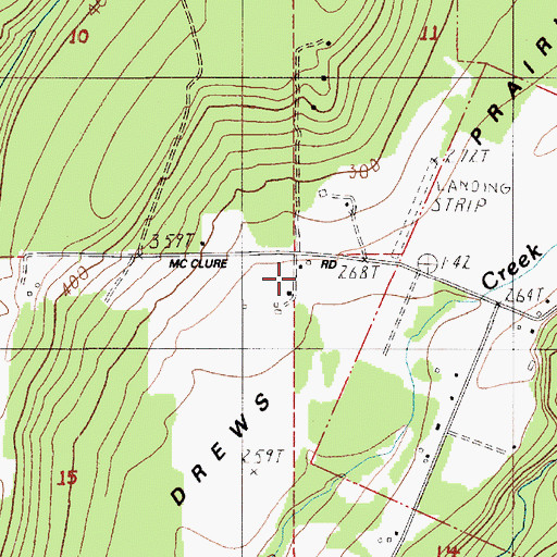 Topographic Map of Drews Prairie, WA