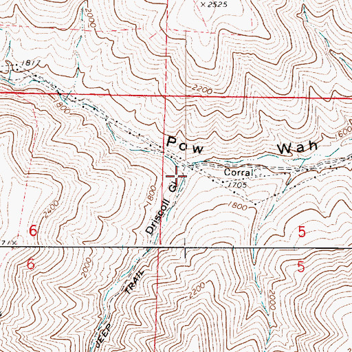 Topographic Map of Driscoll Gulch, WA
