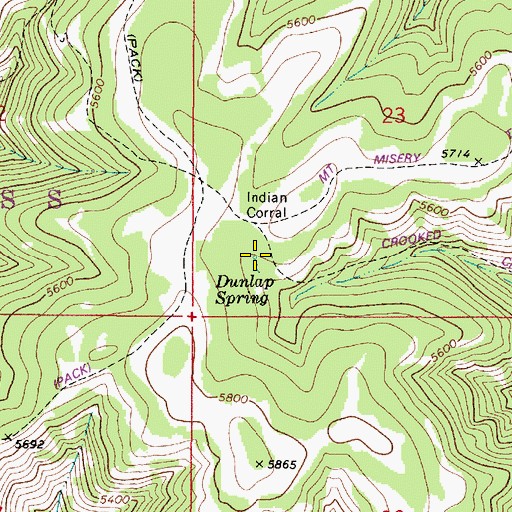 Topographic Map of Dunlap Spring, WA