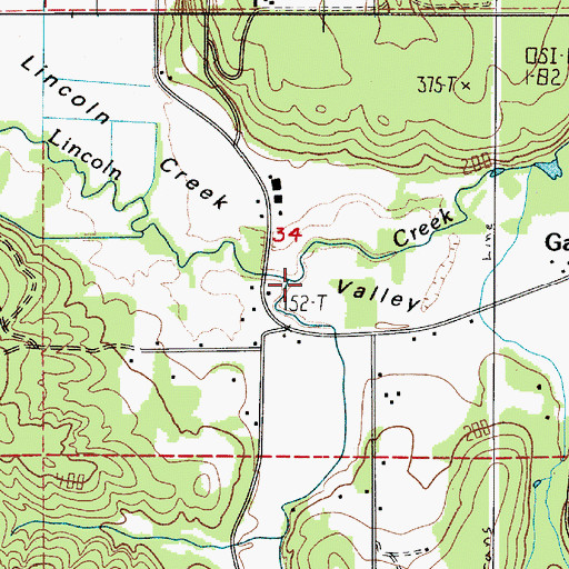 Topographic Map of Eagle Creek, WA