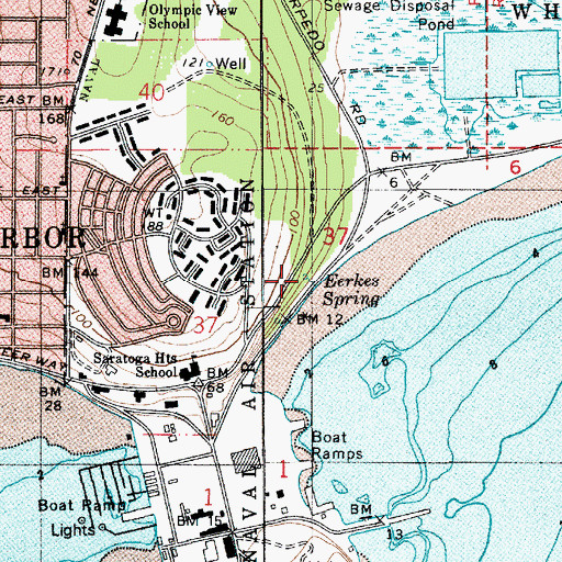 Topographic Map of Eerkes Spring, WA