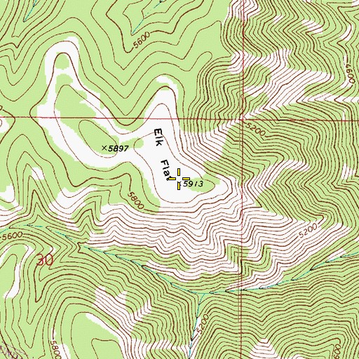 Topographic Map of Elk Flat, WA