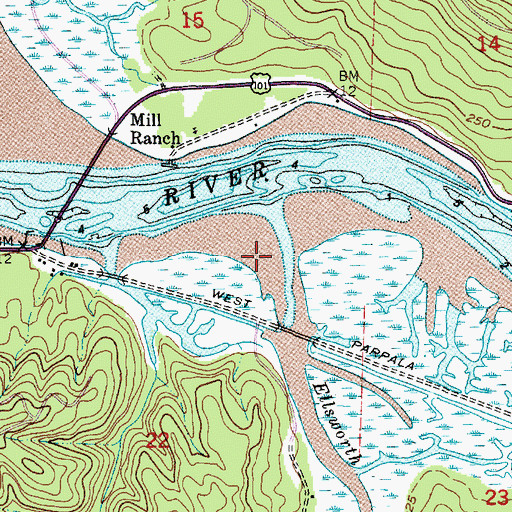 Topographic Map of Ellsworth Creek, WA