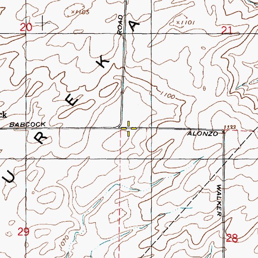 Topographic Map of Eureka Flat, WA