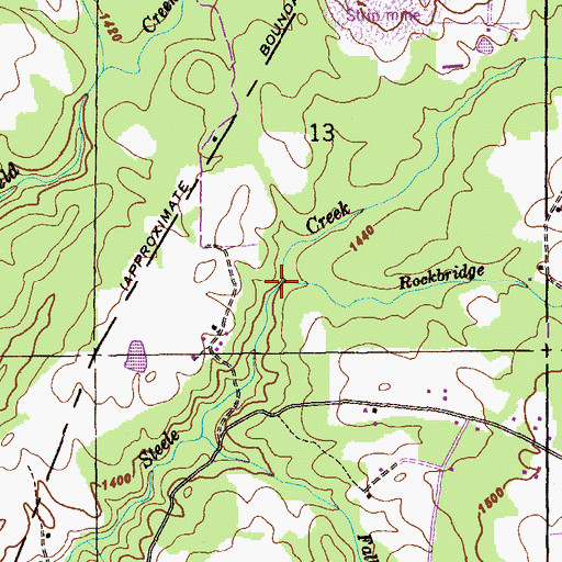 Topographic Map of Rockbridge Branch, AL