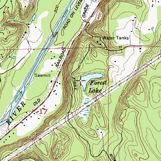Topographic Map of Forest Lake, WA