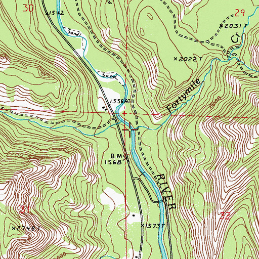 Topographic Map of Fortymile Creek, WA