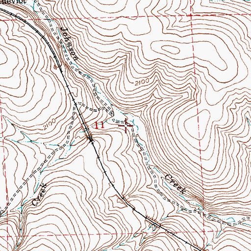 Topographic Map of Foster Creek, WA