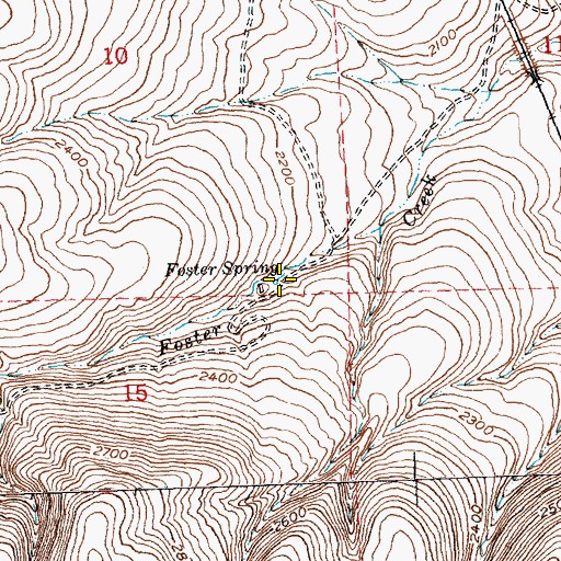 Topographic Map of Foster Spring, WA
