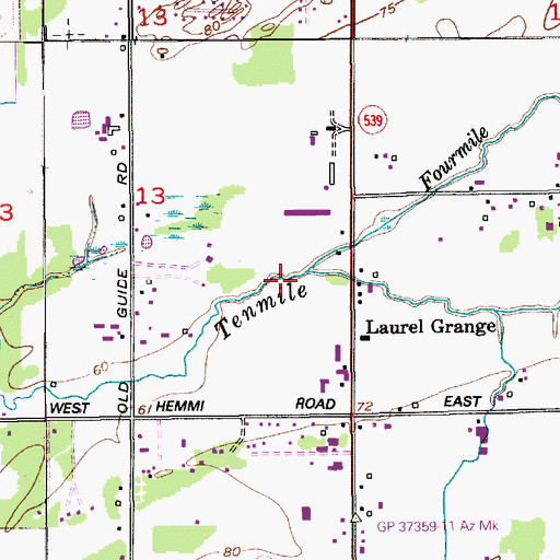 Topographic Map of Fourmile Creek, WA