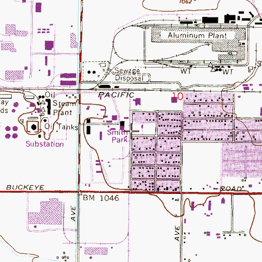 Topographic Map of Smith Park, AZ