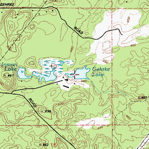 Topographic Map of Gehrke Lake, WA