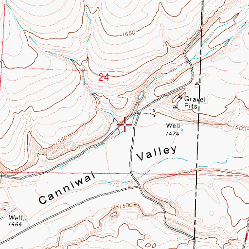 Topographic Map of Gibson Draw, WA