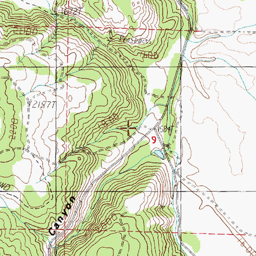 Topographic Map of Green Canyon, WA